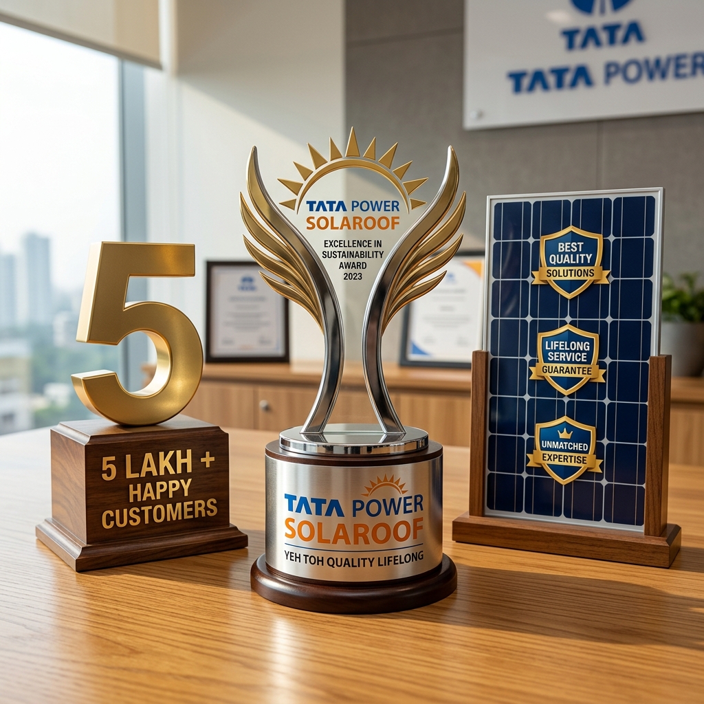 5 Lakh+ Happy Customers Award - Tata Power Solaroof