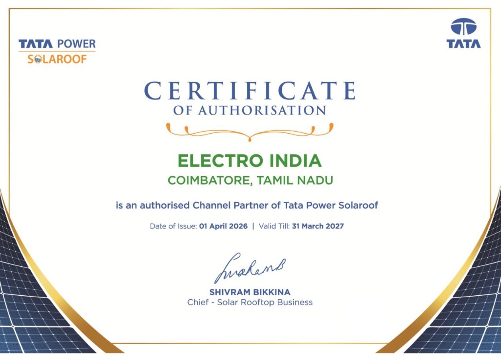 Tata Power Solar Certificate